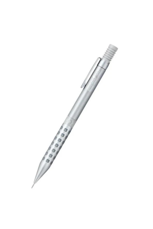 Pentel Q1003 Teknik Çizim Kalemi 0.3 mm Metalik Gri ürün görseli 1