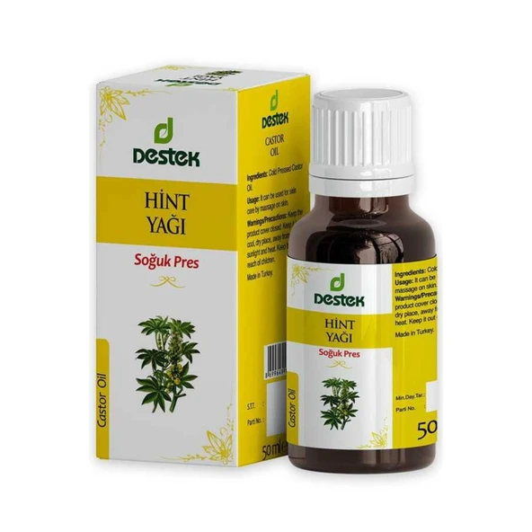 Destek Soğuk Sıkım Hint Yağı (Saç Kaş ve Kirpik Bakımı) 50 Ml ürün görseli 1