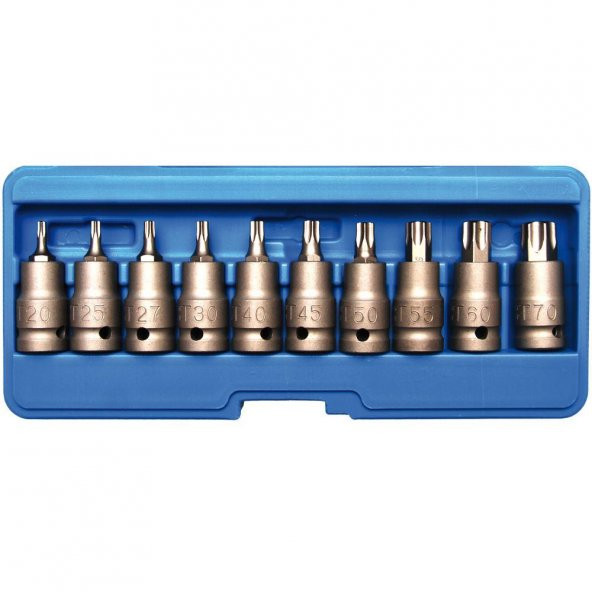 Lokma Seti Havalı Torx (Tork) 1/2 T20-T70 10 Parça ürün görseli 1