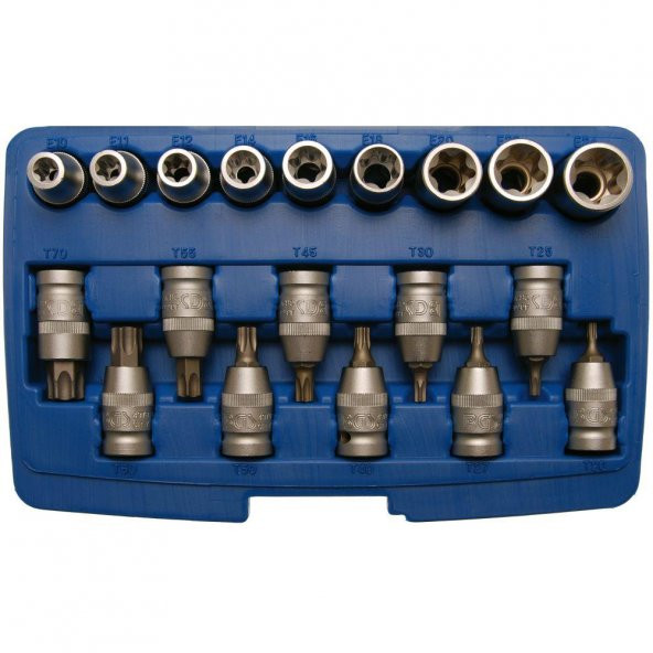 Lokma Set Torx (Tork) 1/2 19 Parça (T20-T70 / E10-24) ürün görseli 1
