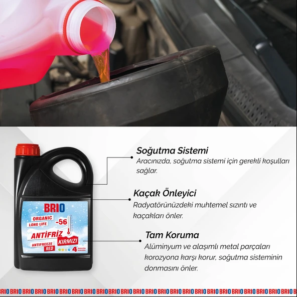 Brio Antifriz Kırmızı 3 L -56 Derece - Resim 3