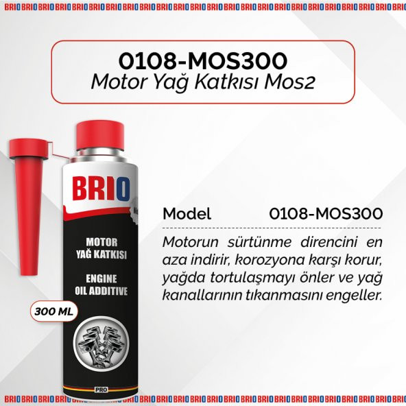 Brio Motor Yağ Katkısı Mos2 300 - Resim 2