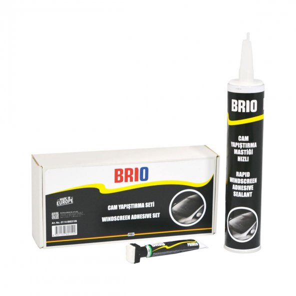 Brio Cam Yapıştırma Mastiği 310 Ml Hızlı + Primer + Primer Fırçası Set ürün görseli 1