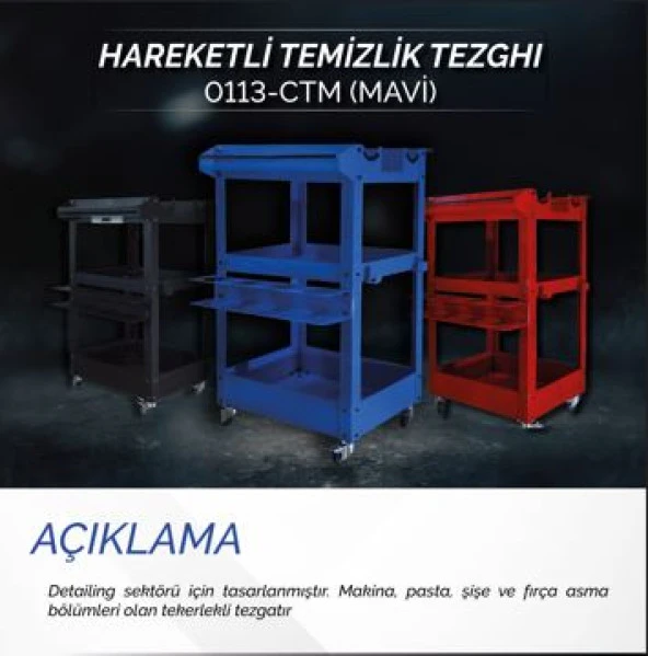 Brio Hareketli Temizlik Tezgahı Mavi - Resim 2