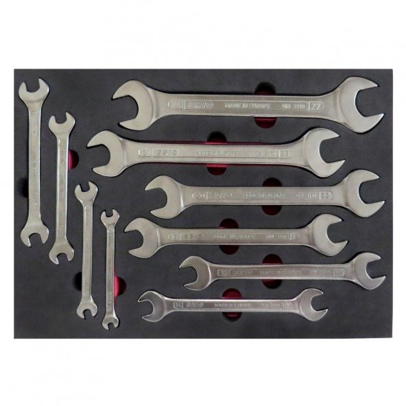 Brio Anahtar İki Ağız Set 10 Parça 6X7-24X27 Sünger Yataklı ürün görseli 1
