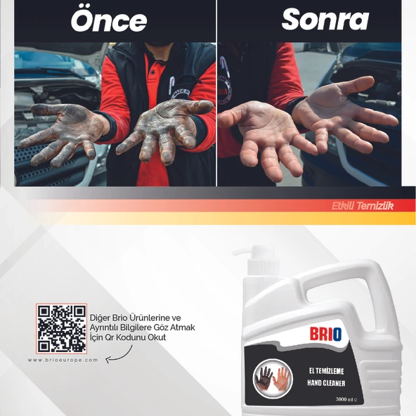 Brio El Temizleme Pastası 3000 Ml Pompalı - Resim 4