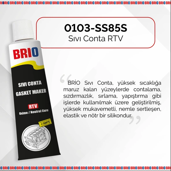 Brio Sıvı Conta 85 Gr Rtv Siyah - Resim 2