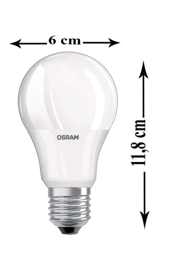 Osram 10W (75W) E27 Led Ampul 6500K Beyaz (4 Adet) - Resim 4