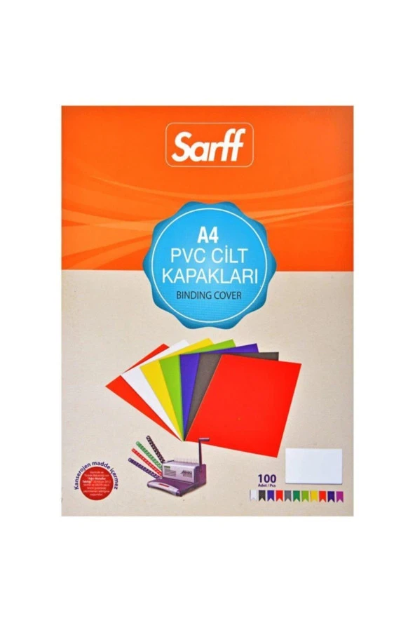 Sarff Cilt Kapağı Plastik Opak A4 160 Micron Şeffaf (100 Lü Paket) ürün görseli 1