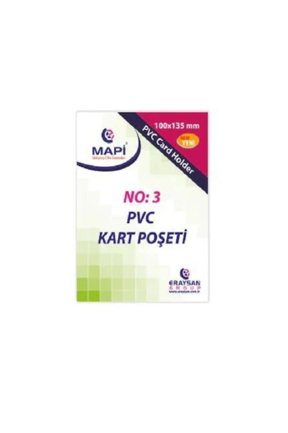 Mapi Pvc Dikey Kart Poşeti No:3 100X135 Mm 100 Lü (1 Paket 100 Adet) ürün görseli 1