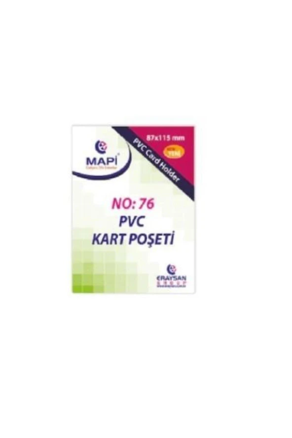 Mapi Pvc Dikey Kart Koruma Poşeti No:76 87X115 Mm 100 Lü (1 Paket 100 Adet) ürün görseli 1