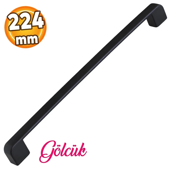 10 Adet Gölcük 224 Mm-22.4 Cm Siyah Metal Mobilya Çekmece Mutfak Dolabı Dolap Kulpları Kulbu Kulpu ürün görseli 1