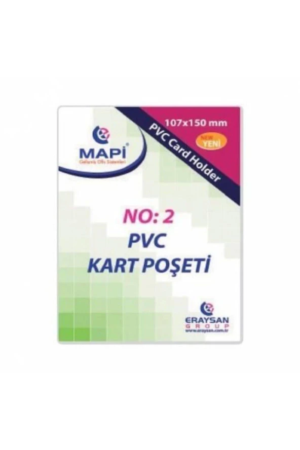Mapi Pvc Dikey Kart Poşeti No:2 107x150 Mm 100 Lü (1 Paket 100 Adet) ürün görseli 1