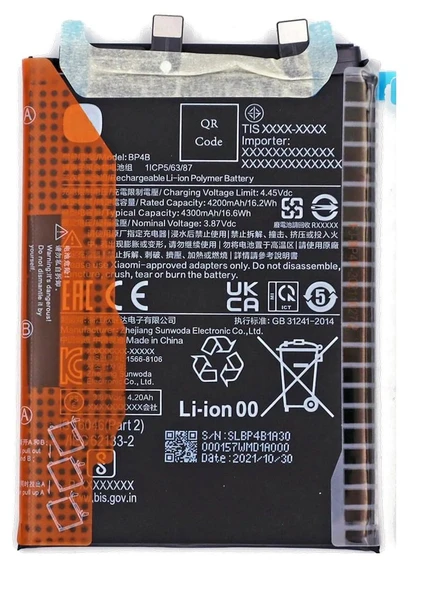 Xiaomi Mİ 12 LİTE - BP 4B - Uyumlu Batarya Pil Sıfır Orijinal ürün görseli 1