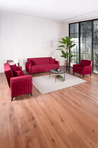 Kilim Mobilya Linda Koltuk Takımı 3 3 B Bordo ürün görseli 1