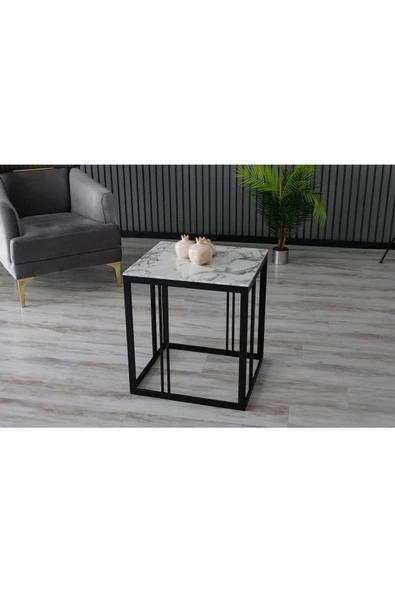 TOCCO MOBİLYA Mercan Orta Sehpa- Mermer Desenli - Resim 2