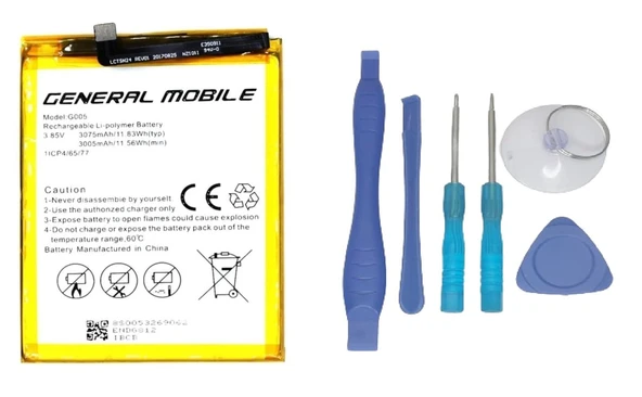 General Mobile GM 8 Uyumlu Batarya Pil Sıfır Orijinal + TAMİR SETİ ürün görseli 1