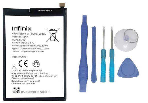Infinix SMART 7 Uyumlu Batarya Pil Sıfır Orijinal + TAMİR SETİ ürün görseli 1