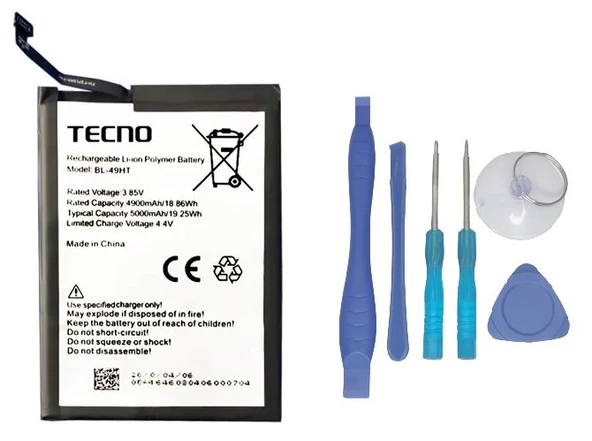 Tecno Camon 16 Uyumlu Batarya Pil Sıfır Orijinal + TAMİR SETİ ürün görseli 1