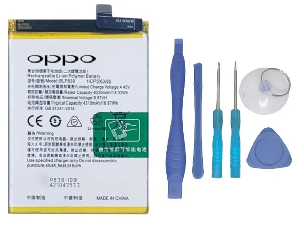 Oppo A95 - 5g - Blp839 -Uyumlu Batarya Pil Sıfır Orijinal + TAMİR SETİ ürün görseli 1