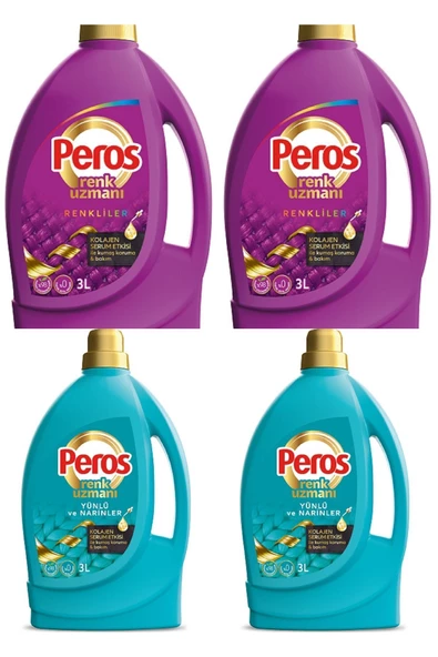 Peros Renk Uzmanı Yünlü ve Narinler Kolejan Serum Etkisi Ile Kumaş Koruma & Bakım 4 x 3 LT ürün görseli 1
