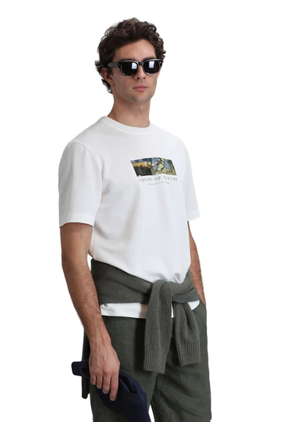 Lufian Minimalist Oversize Erkek T-Shirt - Kısa Kol - Günlük Kullanım ürün görseli 1