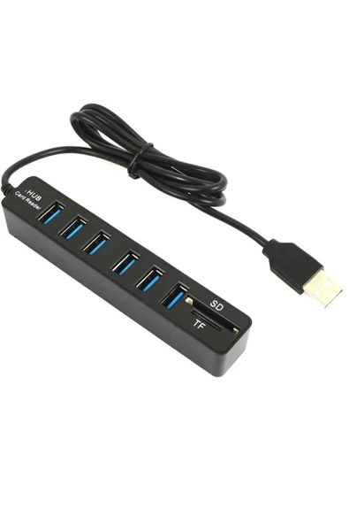 Zilevo Usb 3.0 Hub 6 Port Çoklayıcı MicroSD Tf Sd Kart Okuyucu ürün görseli 1