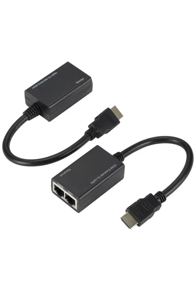 Alfais 4757 Hdmi Rj45 Cat5e 6 Extender Uzatıcı Uzatma Aparatı Adaptör 1080p ürün görseli 1