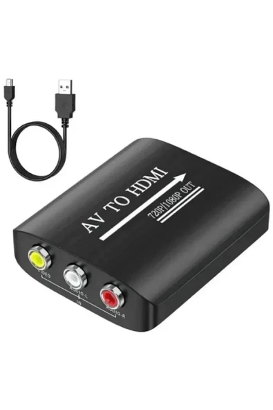 Zilevo Av To Hdmi Çevirici 3 RcA To Hdmi Dönüştürücü Adaptör ürün görseli 1
