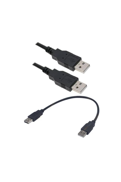 Zilevo Usb Erkek Erkek Kablo Siyah 30 cm ürün görseli 1