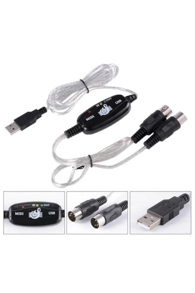 Zilevo Usb Midi Kablo Org Adaptör Keyboard Adapter 2m ürün görseli 1