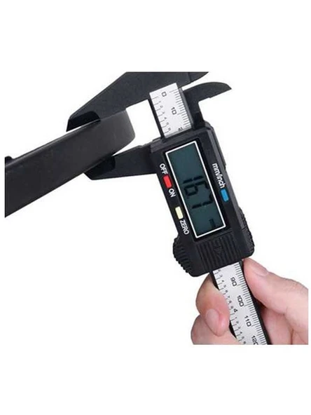Aksh Kumpas Kalınlık Ölçer Karbon Fiber Hassas Kumpas Dijital 15cm + Pil Hediyeli ürün görseli 1