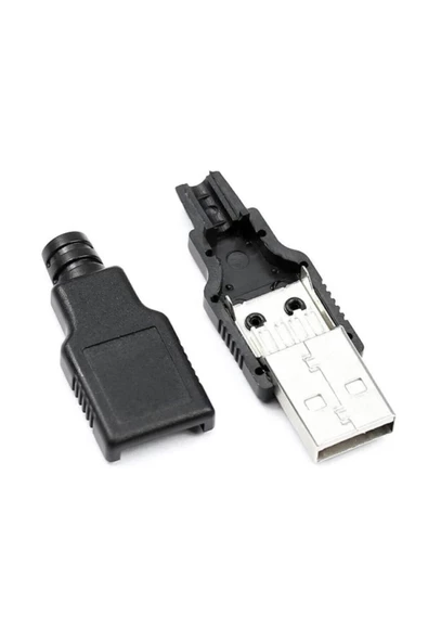 BASTORE Usb A Erkek Konnektör Lehim Tipi Plastik Usb Erkek Soket ürün görseli 1