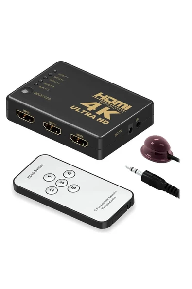Zilevo 5 Port 3d 4k X 2k Hdmi Switch Splitter Çoklayıcı Dağıtıcı 1080p Ir Kumandalı 1 Giriş 5 Çıkış ürün görseli 1