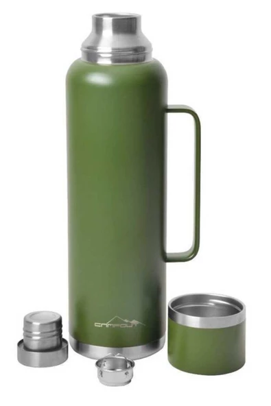 Campout Çift Katmanlı Termos Yeşil 1500Ml - Resim 3