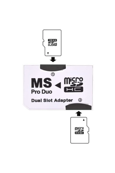 Zilevo 4304 Micro Sd Memory Stick Pro Duo Çevirici Dönüştürücü Hafıza Kartı Adaptörü ürün görseli 1