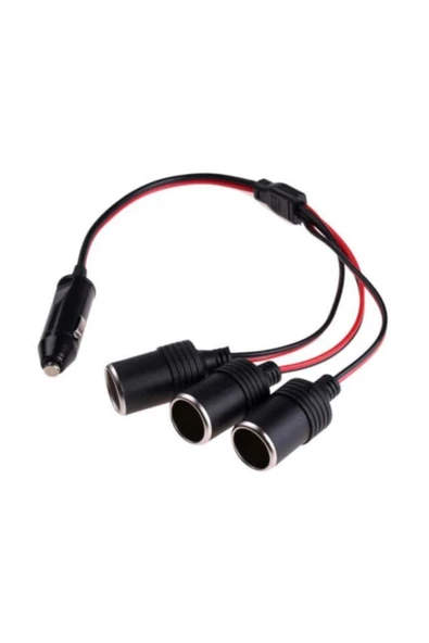 BASTORE Araç Çakmaklık Çoklayıcı Çoğaltıcı 3 Lü Kablolu 12-24 Volt ürün görseli 1