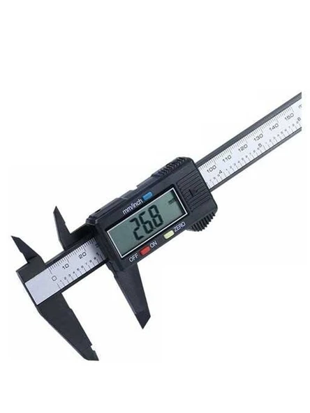 WOZLO Koodmax Kumpas Dijital Karbon Fiber Hassas 150mm Kalınlık Ölçer 1. Sınıf ürün görseli 1