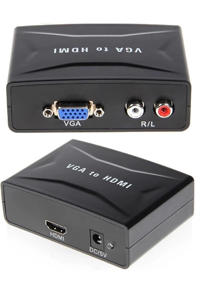 Zilevo Vga To Hdmi Ses Çıkış Destekli Çevirici Dönüştürücü Adaptör ürün görseli 1