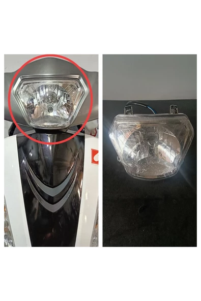 3 TEKERLEKLİ ELEKTRİKLİ MOTOR ÖN FAR - Resim 5