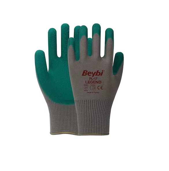 Beybi PL17 Legend Polyester Örme Lateks Eldiven No:10 ürün görseli 1