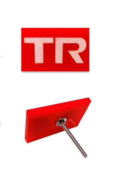 Panjur Arma Kırmızı Zemin Beyaz Tr Vidalı Pleksi Izgara Arma Logo ürün görseli 1