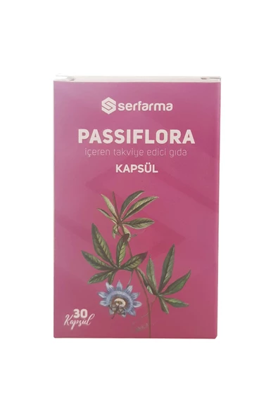 SERFARMA Passiflora Içeren Takviye Edici Gıda 30 Kapsül ürün görseli 1