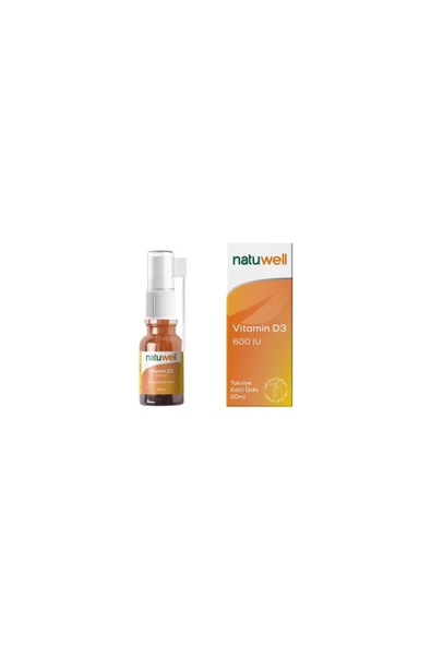 NATUWELL Vitamin D3 600ıu Sprey 20ml D Vitamini 8683873980031 ürün görseli 1