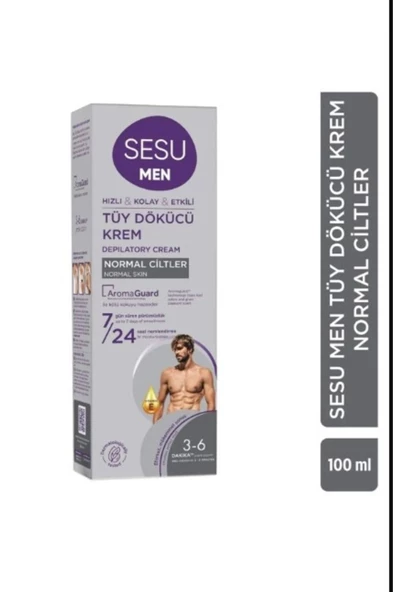 SESU Erkekler Için Tüy Dökücü Krem Normal Ciltler 100 ml ürün görseli 1
