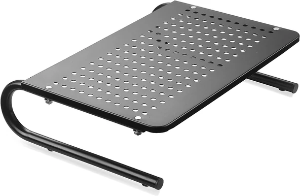 suptek Monitör Standı Yükseltici, Dizüstü Bilgisayar, Bilgisayar, Yazıcı ve Tüm Düz Ekranlar için Metal Ekran Yükseltici Standı, Havalandırmalı Platformlu PC Standı ve Ekstra Altta Depolama, 20 KG'ye ürün görseli 1