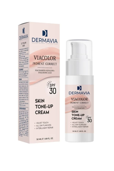 DERMAVİA Viacolor Pigment Correct SPF +30 Cilt Tonlama Kremi Gün Boyu Etkili ürün görseli 1