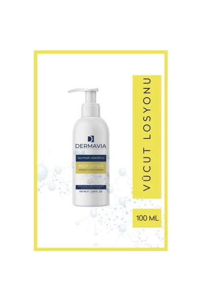 DERMAVİA Kükürtlü Vücut Losyonu 100 ml Cildi Besler Uyuz & Gül Hastalığına Karşı Etkilidir ürün görseli 1