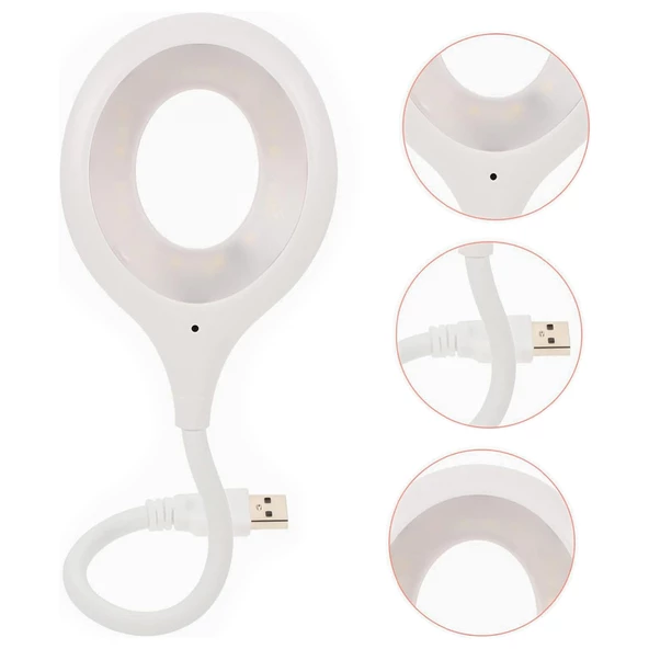Powermaster Portatif Akrobatik 20 SMD Ledli USB Gece Kitap Okuma Çalışma Lambası (Powerbank Uyumlu) ürün görseli 1