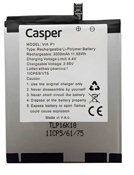 Casper Via P1 Uyumlu Batarya Pil Sıfır Orijinal ürün görseli 1